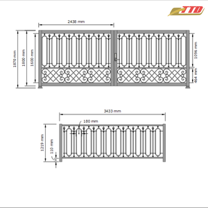 Explora hermosas imágenes de diseños de puertas de casa que muestran elegantes puertas de hierro forjado para estilo, seguridad y durabilidad duradera - Product Image 4