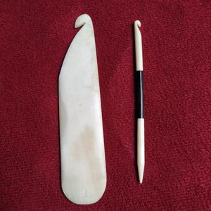 ที่กำหนดเองทำมือแกะสลักตะขอโครเชต์กระดูกและเข็มถักเหมาะอย่างยิ่งสำหรับโครเชต์และถักเชิงนิเวศ - Product Image 1