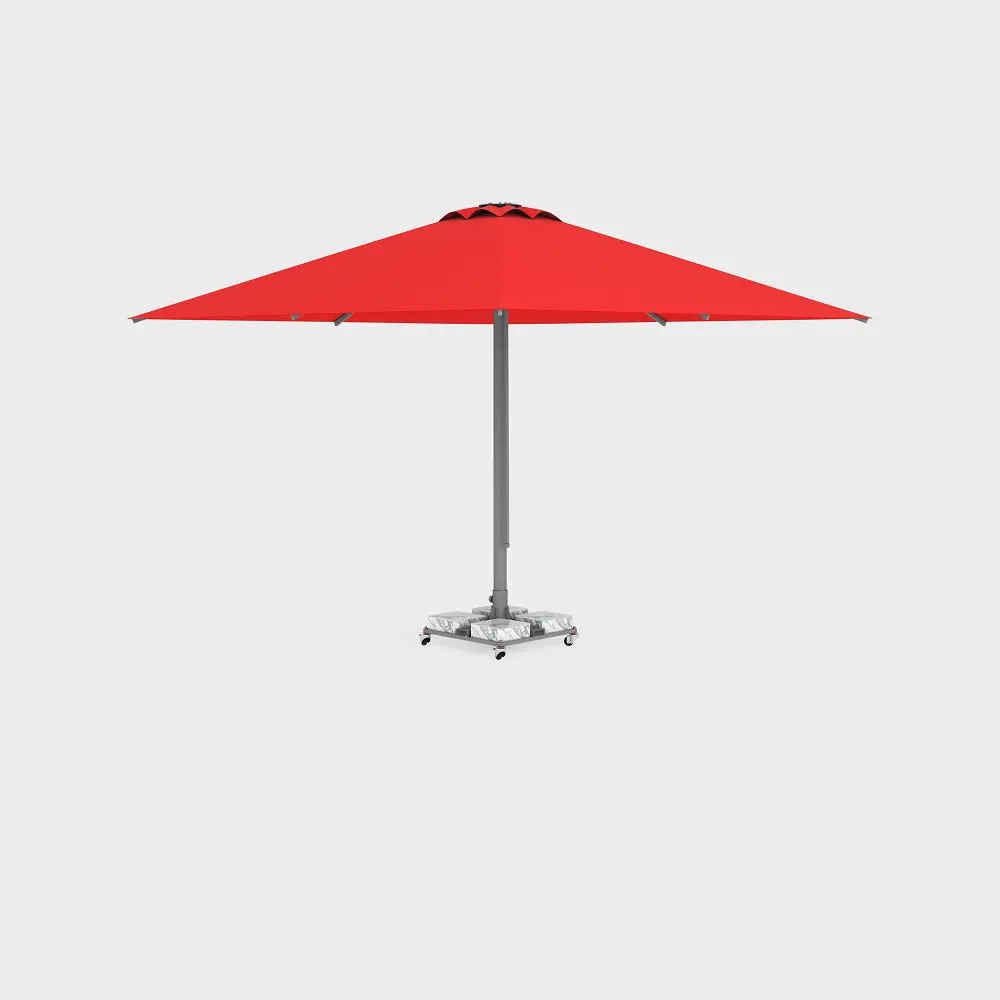 Mega Manual-Parapluie Carré Télescopique 300x300 Parasol de Haute Qualité pour Hôtel Extérieur Plage Jardin Parasol