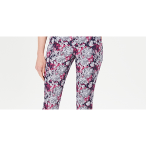 Jeans Skinny da Donna Charter Club Bristol con Stampa Floreale alla Caviglia, Taglia 10, in Denim Traspirante Blu - Product Image 2