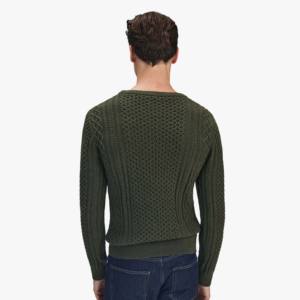Pull à col rond pour homme respirant, personnalisable OEM, style TWINSET, polyester/coton, séchage rapide, anti-boulochage - Product Image 5