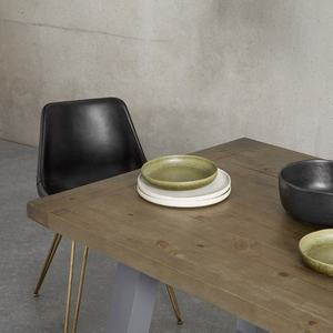 Mesa de comedor grande de 8 asientos, mesa de centro de fábrica BSCI VIETNAM de pino macizo y guijarros grises - Product Image 2