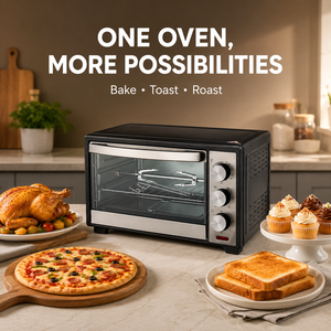 Greenchef Electric OTG (Four à griller et à toaster) |   Conception compacte |   Arrêt automatique |   Verre résistant à la chaleur |   Poignées résistantes à la chaleur | - Product Image 6