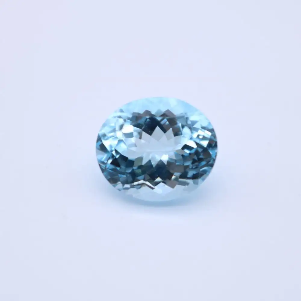 Natural Blue Topaz Oval Shape 3x5mm Customized Size And Shape Loose Original Gemstone Manufacturer From India