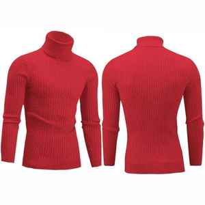 Suéter informal de poliéster para hombre, cuello levantado, cremallera, patrón personalizable, decoración frontal, transpirable, antiarrugas, antiretráctil - Product Image 4