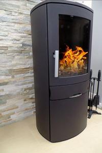 Poêle à granulés de bois moderne de qualité supérieure, foyer polyvalent et élégant pour le chauffage domestique, idéal pour les villas, autoportant, extérieur, compatible charbon/charbon de bois - Product Image 5