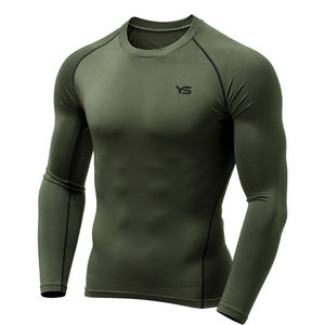 Chemise de Compression à manches longues pour hommes, vêtements de Compression de protection contre les éruptions cutanées avec Logo personnalisé par Yaseen Sports - Product Image 5