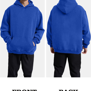 เสื้อฮู้ดโอเวอร์ไซส์โอเวอร์ไซส์สำหรับชายและหญิงเสื้อมีฮู้ดโอเวอร์ไซส์วินเทจมีฮู้ดโชว์ไหล่ปล่อยสีน้ำเงินโลโก้กำหนดเองได้2025 - Product Image 2