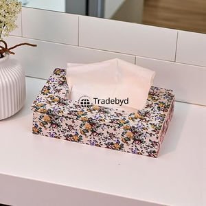 Tradebyd <b>Square</b> <b>Wooden</b> Enamel Printed Eco-Friendly Stylish Handmade Tissue <b>Box</b> & Holder for Premium Home Decor - Product Image 1