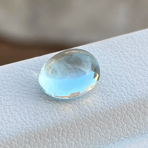 พลอยอะความารีนทรงรีขนาด 9x7 มม. สีธรรมชาติ คุณภาพดี พร้อมความเงางาม เหมาะสำหรับทำเครื่องประดับ น้ำหนัก 2.08 กะรัต - Product Image 1