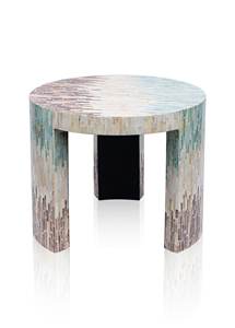 Ensemble de tabourets en nacre époustouflant, meubles d'appoint en nacre, design exquis en incrustation de coquillages, sièges décoratifs de luxe pour l'espace de vie - Product Image 2