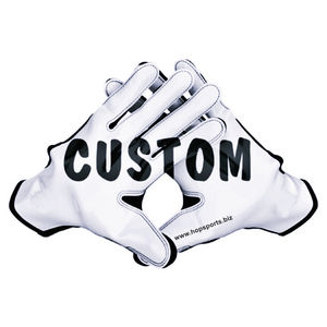 Gants de joueur de ligne de football américain Taille et design personnalisables Cuir synthétique rembourré Poignée en silicone confortable Super Stick - Product Image 5