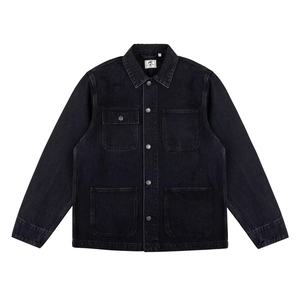 Chaqueta Vaquera Clásica Retro para Hombre, Logotipo Personalizado Bordado, Transpirable, Gruesa, de Buena Calidad, Estilo Casual de Algodón - Product Image 3