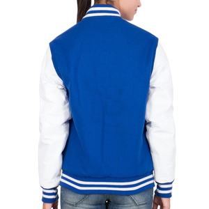 Venta directa de fábrica Varsity Jacket para mujer 100% Lana Mangas completas Logotipo personalizado Impresión Streetwear Estilo Servicio OEM - Product Image 4