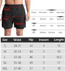 Short de course 2 en 1 pour homme Short d'entraînement de gymnastique à séchage rapide avec poches intérieures et boucle pour serviette Short d'entraînement athlétique léger - Product Image 6