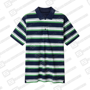 Polos de Hombre de Algodón 100% Antiarrugas con Impresión Digital Personalizable de Última Tendencia para Uso Formal con Color Sólido y Logotipo - Product Image 1