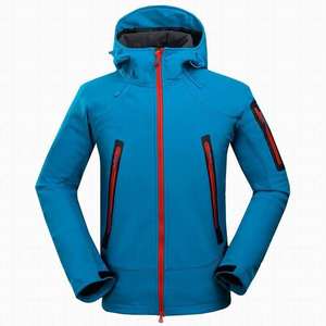 Venta al por mayor precio de fábrica personalizado de alta calidad resistente al agua de secado rápido de los hombres al aire libre chaqueta impermeable Softshell con logotipo 2023 - Product Image 3