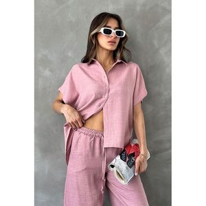 Camicette e Bluse Rosa <span class=keywords><strong>Cipria</strong></span> da Donna Topshow all'Ingrosso con Elegante Dettaglio in Pizzo sul Retro - Product Image 3