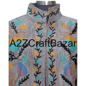 Veste vintage Suzani pour femmes, faite à la main en coton indien, brodée, matelassée, vêtements d'extérieur d'hiver - Product Image 3