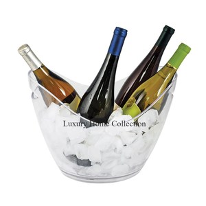 Cubos de hielo de forma grande para almacenamiento de vino Mantener la organización de anuncios Color plateado Brillante pulido Cubo de vino Enfriador y enfriador - Product Image 2