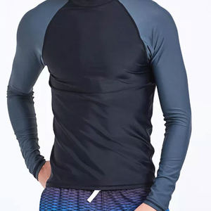 100% Material de LICRA personalizado transpirable hecho para hombres Rash Guard/precio más bajo impreso hombres Rash Guard - Product Image 5