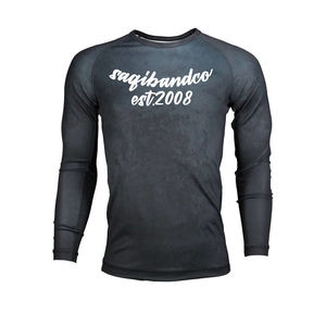 Protector de sarpullido de manga completa, ropa deportiva para gimnasio, color gris - Product Image 1