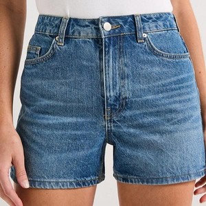 2025 grande taille femmes décontracté Jean Shorts taille basse extensible taille élastique usine en gros Shorts de course pour les femmes - Product Image 1