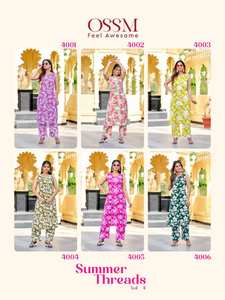 Collection d'été exclusive ensemble coordonné vêtements indiens et pakistanais imprimés en coton pour les fêtes disponibles au tarif de gros - Product Image 4