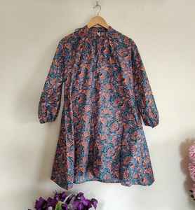 Indian Soft Cotton Blouse Short <b>Top</b> Block Printed Mini Dress Boho Chic Blouson <b>Summer</b> <b>Top</b> Womens Casual Tunic <b>Lightweight</b> - Product Image 6