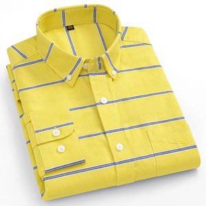 เสื้อเชิ้ตผ้าซาตินลำลองแขนยาวสำหรับผู้ชายเสื้อออฟฟิศแฟชั่นลายสก็อตย้อมสีผ้าฝ้ายระบายอากาศได้สำหรับฤดูใบไม้ผลิ - Product Image 2