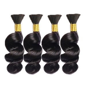 Haute qualité Remy South Indian Temple cheveux bruts ondulés en vrac - Product Image 1