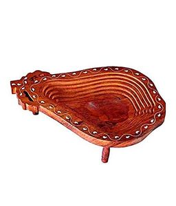 Práctico y elegante respetuoso con el medio ambiente de un solo nivel plegable artesanías de madera cesta de frutas elegante solución de almacenamiento en seco - Product Image 3