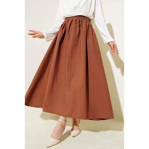 Falda de paracaídas bronceada para mujer con bolsillo en la cintura elástica - Product Image 2