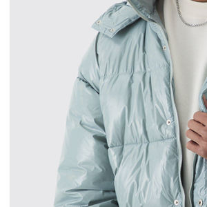 Veste d'hiver chaude et fine de haute qualité pour hommes, veste matelassée à capuche longue personnalisée, rembourrage imperméable et coupe-vent, vêtement d'extérieur - Product Image 5