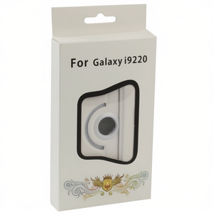 Funda de cuero blanca con soporte giratorio y tarjetero para Samsung N7000 Galaxy Note - Product Image 2