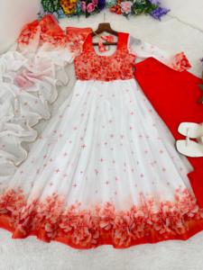 ชุดราตรีผ้าไหมเนื้อนุ่มผ้าเนื้อหนาพิมพ์ลายดิจิทัลและแขนยาวเต็มตัวทำงาน - Product Image 5