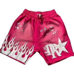 Custom High Elastic Knitted Solid Summer Sweat Shorts Screen Printed Length Shorts Acid Wash Heavyweight 100% Cotton 220 GSM - Product Image 1