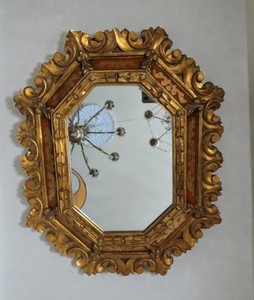 <b>Antique</b> Wooden Gold Mirror style venetian - Product Image 1