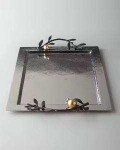 Decorative Metal Serving <b>Tray</b> Made For Tea Coffee <b>Snacks</b> And Table Display - Product Image 6