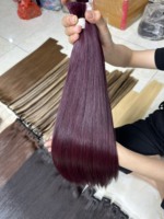 Vente en Gros de Cheveux Humains Couleur Pourpre Vendeur Cheveux en Vrais Extensions de Cheveux Humains