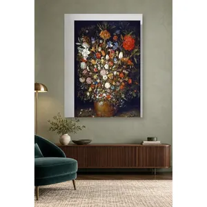 Fida Brueghel Bouquet de fleurs dans un seau en bois, impression sur toile - Product Image 2
