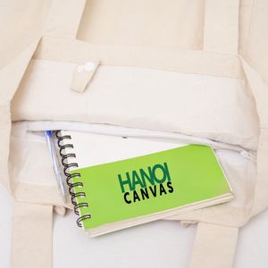 Large Capacity Stylish Eco-Friendly Canvas Tote Shoulder <b>Bag</b> with <b>Long</b> Cotton Handle Multi-Functional Customized Shopping <b>Bag</b> - Product Image 4