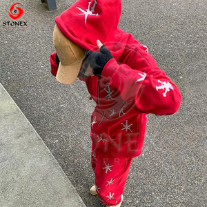 DCY 2026 Nuevos Productos Conjunto de Sudadera con Capucha de Dos Piezas para Hombre, Chándal Personalizado con Pedrería, Chándales de Algodón para Hombre - Product Image 4