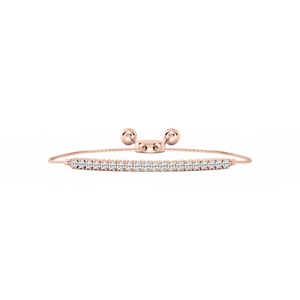 Adjustable Bolo <b>Bracelet</b> With 2.0 Ctw Round Cut Lab Grown Igi And Gia Certified Diamond 14k Pure Solid Real Gold For Women - Product Image 1