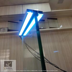 82x38mm LED incliné en aluminium main courante tuyau en acier inoxydable fabricant et exportateur pour balcon et escalier accessoires Nigeria - Product Image 2