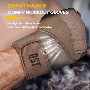 Gants de gymnastique respirants demi-doigt de qualité supérieure poignée antidérapante et soutien du poignet pour les entraînements d'haltérophilie et de fitness - Product Image 3