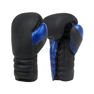 Guantes de cuero con cordones ajustables personalizados al por mayor para deportes, artes marciales y boxeo - Product Image 1