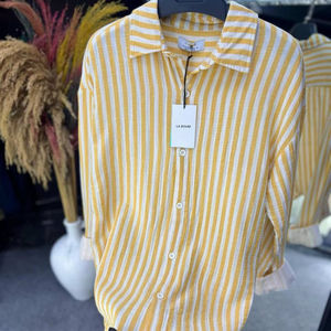 Chemises habillées à pois en satin pour hommes col en V décontracté manches longues boutonné printemps été vêtements de plage légers et respirants - Product Image 1