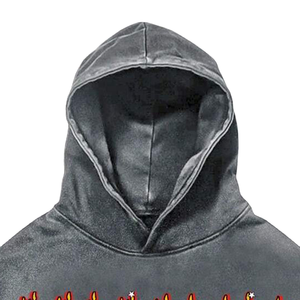 Streetwear personnalisé fabricant de vêtements recadrée Vintage en détresse pierre acide lavé graphique Dtg impression goutte épaule à capuche - Product Image 3