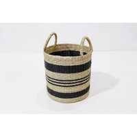 Panier à linge d'angle en jacinthe d'eau, tressé à la main, 100% naturel, de haute qualité, durable, organisateur de vêtements, rangement